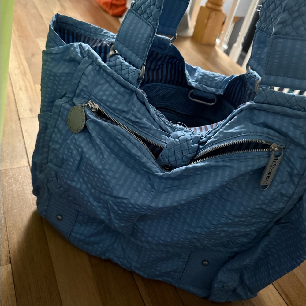 Special LeSportSac Blue Quilted Tote Bag